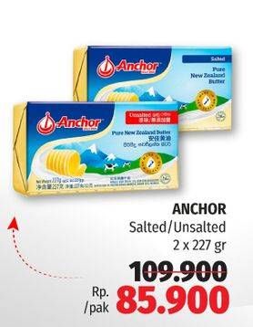 Promo Harga ANCHOR Butter Salted, Unsalted 227 gr - Lotte Grosir