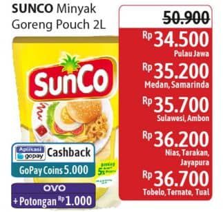 Promo Harga Sunco Minyak Goreng 2000 ml - Alfamidi