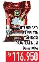 Promo Harga Hypermart / FS Melati/ Topi Koki/ Raja Platinum Beras 10 Kg  - Hypermart