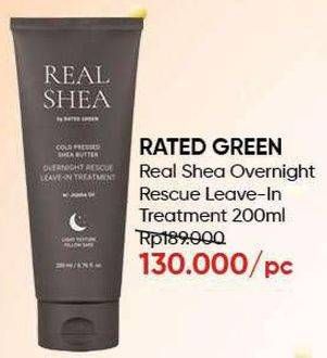 Promo Harga RATED GREEN Real Shea Overnight Rescue Leave-In Treatment 200 ml - Guardian