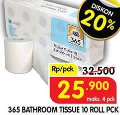 Promo Harga 365 Bathroom Tissue 10 roll - Superindo