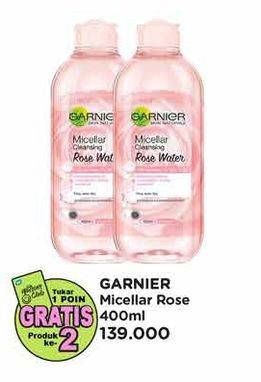 Promo Harga Garnier Micellar Water Rose 400 ml - Watsons
