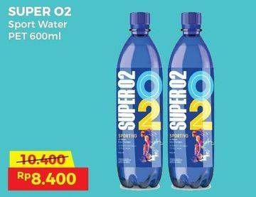 Promo Harga SUPER O2 Silver Oxygenated Drinking Water Sportivo 600 ml - Alfamart