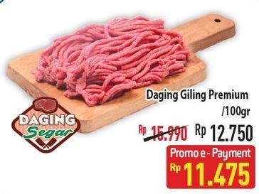 Promo Harga Daging Giling Sapi Premium per 100 gr - Hypermart