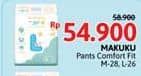 Promo Harga Makuku Comfort Fit Diapers Pants L26, M28 26 pcs - Alfamidi