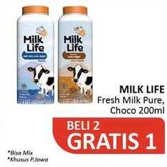 Promo Harga MILK LIFE Fresh Milk All Variants 200 ml - Alfamidi