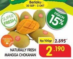 Promo Harga NATURALLY Naturally Fresh Mangga Chokanan per 100 gr - Superindo