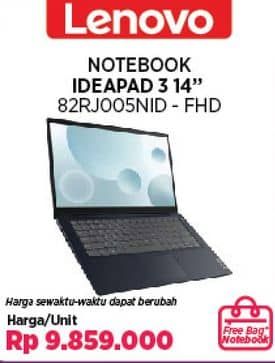 Promo Harga Lenovo Notebook IDEAPAD 3 14 Inci 82RJ005NID - FHD  - COURTS