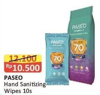 Promo Harga PASEO MediShield Hand Sanitizing Wipes 10 sheet - Alfamart
