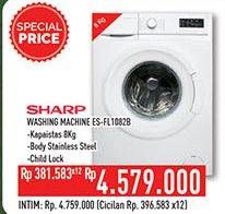 Promo Harga SHARP ES-FL1082 | Mesin Cuci Front Load 8kg 8000 gr - Hypermart