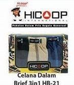 Promo Harga HICOOP Celana Dalam Pria Brief 3in1 HB-21 3 pcs - Hari Hari