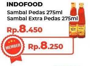 Promo Harga INDOFOOD Sambal Ekstra Pedas, Pedas 275 ml - Yogya