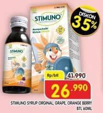 Promo Harga Stimuno Restores Immunes Syrup Original, Orange Berry, Grape 60 ml - Superindo