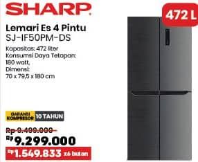 Promo Harga Sharp SJ-IF50PM-DS New Queen Series 2021  - COURTS