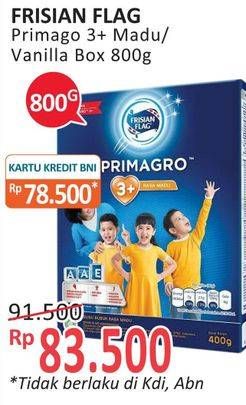 Promo Harga FRISIAN FLAG Primagro 3+ Madu, Vanilla 800 gr - Alfamidi