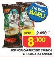 Promo Harga Top Coffee Cappuccino Crunch Cho Malt 6 pcs - Superindo