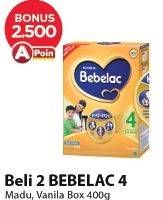 Promo Harga BEBELAC 4 Susu Pertumbuhan Madu, Vanila 400 gr - Alfamart