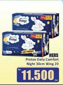 Promo Harga Hers Protex Comfort Night Wing 30cm 24 pcs - Hari Hari