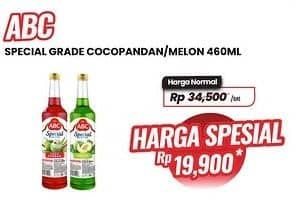 Promo Harga ABC Syrup Special Grade Melon, Coco Pandan 485 ml - Carrefour