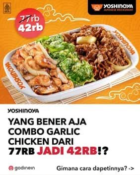 Promo Harga Combo Garlic Chicken  - Yoshinoya