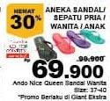 Promo Harga ANDO Sandal Jepit Wanita Nice Queen  - Giant