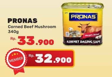 Promo Harga Pronas Corned Beef Jamur 340 gr - Yogya