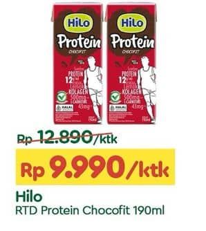 Promo Harga Hilo Susu Cair Protein Chocolate 190 ml - TIP TOP