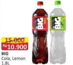 Promo Harga AJE BIG COLA Minuman Soda Lemon, Cola 1500 ml - Alfamart