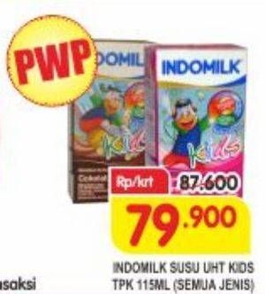 Promo Harga INDOMILK Susu UHT Kids All Variants 115 ml - Superindo