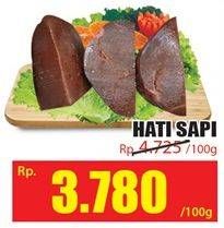 Promo Harga Beef Liver (Hati Sapi) per 100 gr - Hari Hari