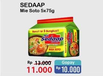 Promo Harga SEDAAP Mie Kuah Soto per 5 pcs 75 gr - Alfamart