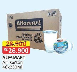 Promo Harga ALFAMART Air Mineral per 48 pcs 250 ml - Alfamart