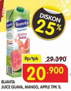 Promo Harga BUAVITA Fresh Juice Guava, Mango, Apple 1000 ml - Superindo