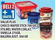 Promo Harga Value Plus Choco Wafer Stick, Stilwel Wafer, Baleria Asst  - Hypermart