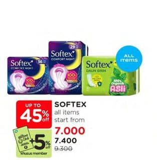 Promo Harga Softex Pembalut  - Watsons