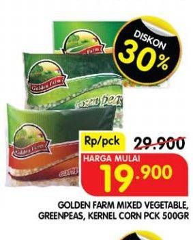 Promo Harga GOLDEN FARM Mixed Vegetable, Green Peas, Kernel Corn  - Superindo