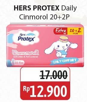 Promo Harga Hers Protex Daily Comfort Wing 23, 5cm 22 pcs - Alfamidi