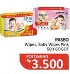 Promo Harga PASEO Baby Wipes 50 sheet - Alfamidi