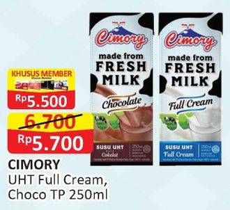 Promo Harga CIMORY Fresh Milk Full Cream, Chocolate 250 ml - Alfamart