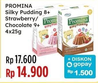Promo Harga Promina Silky Puding Coklat, Strawberry 100 gr - Indomaret