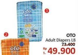 Promo Harga OTO Adult Diapers L8  - Alfamidi