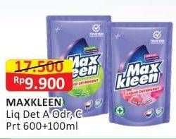 Promo Harga MAX KLEEN Liquid Detergent Anti Odor, Color Protector 700 ml - Alfamart
