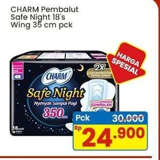 Promo Harga Charm Safe Night Wing 35cm 18 pcs - Indomaret