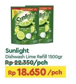 Promo Harga Sunlight Pencuci Piring Jeruk Nipis 100 1500 ml - TIP TOP