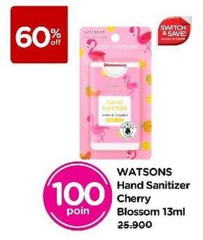 Promo Harga Watsons Hand Sanitiser Cherry Blossom 13 ml - Watsons