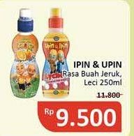 Promo Harga UPIN & IPIN Minuman Rasa Buah Jeruk, Leci 250 ml - Alfamidi