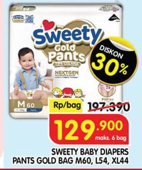 Promo Harga Sweety Gold Pants XL44, M60, L54 44 pcs - Superindo