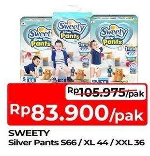 Promo Harga Sweety Silver Pants XL44, S66, XXL36 36 pcs - TIP TOP