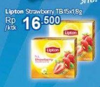 Promo Harga Lipton Yellow Label Tea Stawberry per 15 pcs 1 gr - Carrefour