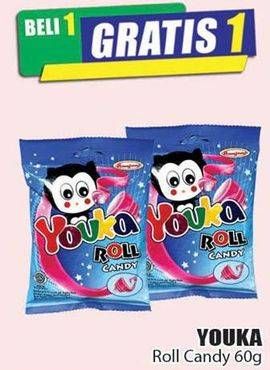 Promo Harga YOUKA Roll Candy 60 gr - Hari Hari